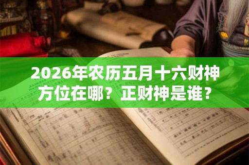 2026年农历五月十六财神方位在哪?正财神是谁? 2026年农历五月十六财神方位在哪?正财神是谁?