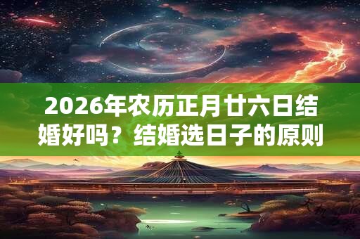 2026年农历正月廿六日结婚好吗？结婚选日子的原则