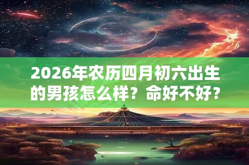 2026年农历四月初六出生的男孩怎么样？命好不好？