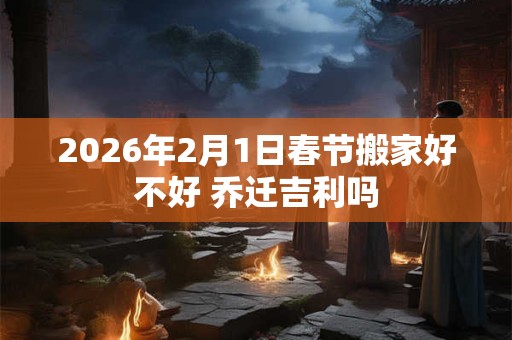 2026年2月1日春节搬家好不好 乔迁吉利吗