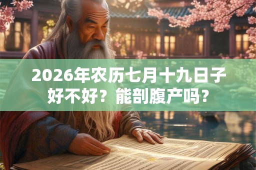 2026年农历七月十九日子好不好?能剖腹产吗? 2026年农历七月十九日子好不好?能剖腹产吗?