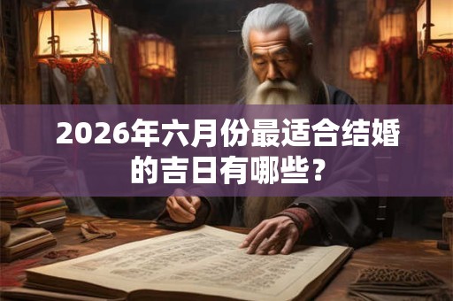 2026年六月份最适合结婚的吉日有哪些? 2026年六月份最适合结婚的吉日有哪些?