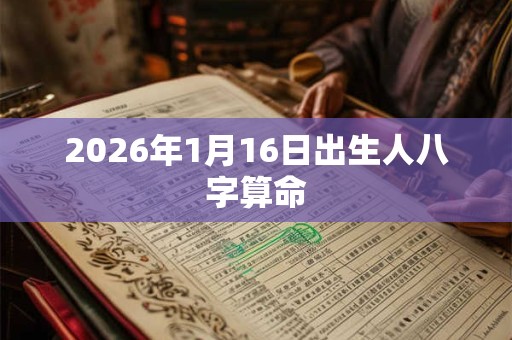 2026年1月16日出生人八字算命 2026年1月16日出生人八字算命