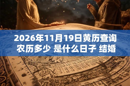2026年11月19日黄历查询 农历多少 是什么日子 结婚吉时 2026年11月19日黄历查询 农历多少 是什么日子 结婚吉时
