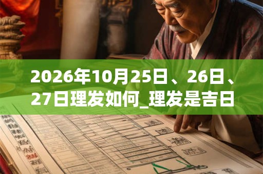 2026年10月25日、26日、27日理发如何_理发是吉日吗