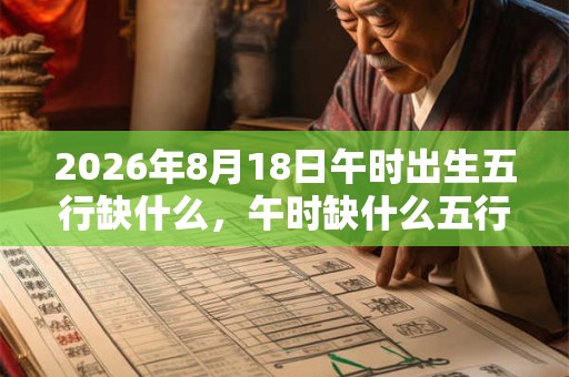 2026年8月18日午时出生五行缺什么,午时缺什么五行 2026年8月18日午时出生五行缺什么,午时缺什么五行