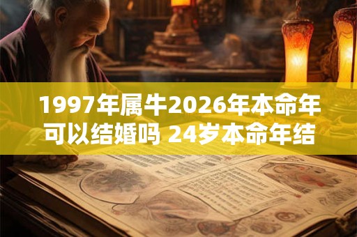 1997年属牛2026年本命年可以结婚吗 24岁本命年结婚好吗 1997年属牛2026年本命年可以结婚吗 24岁本命年结婚好吗