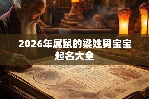 2026年属鼠的梁姓男宝宝起名大全