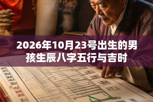 2026年10月23号出生的男孩生辰八字五行与吉时 2026年10月23号出生的男孩生辰八字五行与吉时
