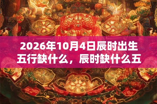 2026年10月4日辰时出生五行缺什么,辰时缺什么五行 2026年10月4日辰时出生五行缺什么,辰时缺什么五行