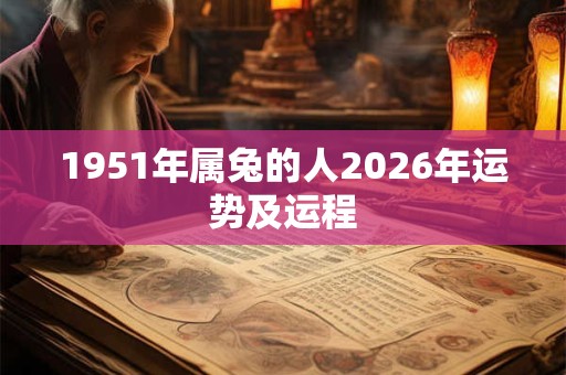 1951年属兔的人2026年运势及运程 1951年属兔的人2026年运势及运程