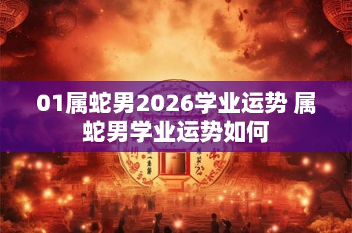 01属蛇男2026学业运势 属蛇男学业运势如何 01属蛇男2026学业运势 属蛇男学业运势如何