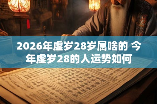 2026年虚岁28岁属啥的 今年虚岁28的人运势如何