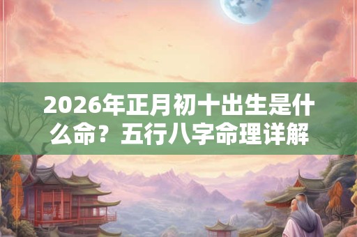 2026年正月初十出生是什么命？五行八字命理详解