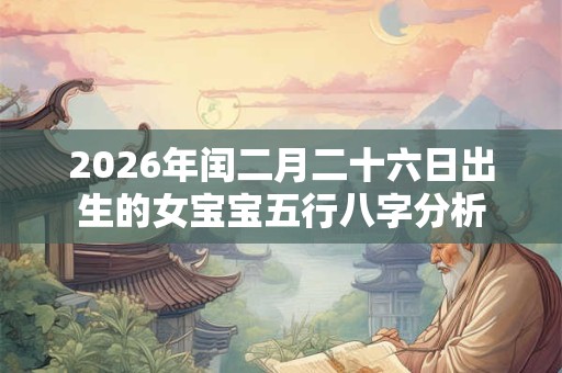 2026年闰二月二十六日出生的女宝宝五行八字分析 2026年闰二月二十六日出生的女宝宝五行八字分析