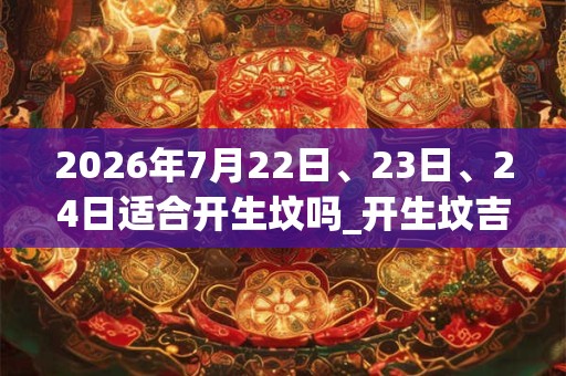 2026年7月22日、23日、24日适合开生坟吗_开生坟吉利吗 2026年7月22日、23日、24日适合开生坟吗_开生坟吉利吗