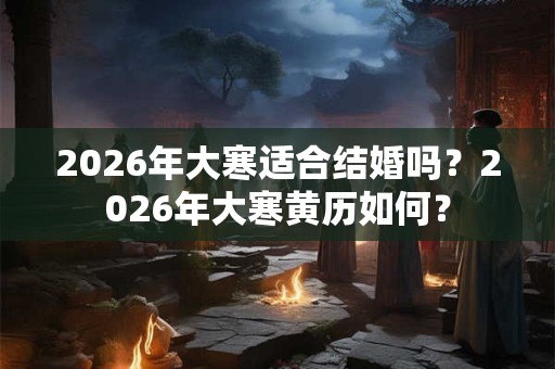 2026年大寒适合结婚吗？2026年大寒黄历如何？