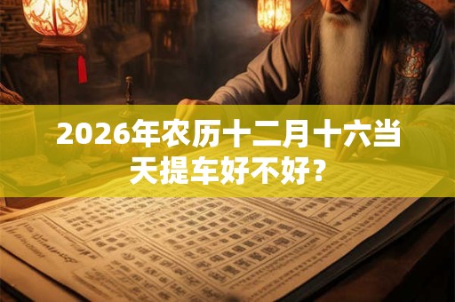 2026年农历十二月十六当天提车好不好? 2026年农历十二月十六当天提车好不好?