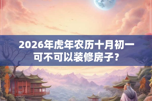 2026年虎年农历十月初一可不可以装修房子？