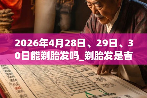 2026年4月28日、29日、30日能剃胎发吗_剃胎发是吉日吗