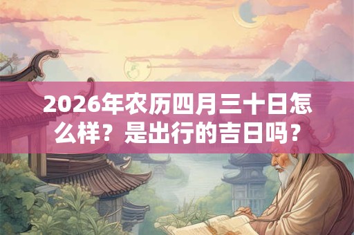2026年农历四月三十日怎么样？是出行的吉日吗？