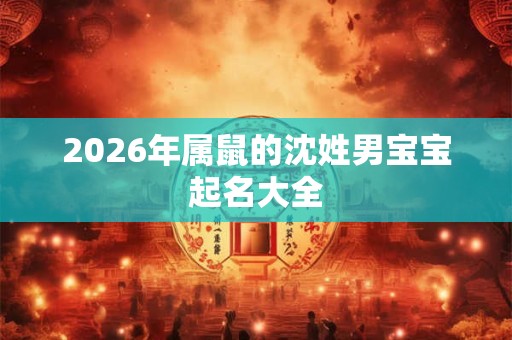 2026年属鼠的沈姓男宝宝起名大全 2026年属鼠的沈姓男宝宝起名大全