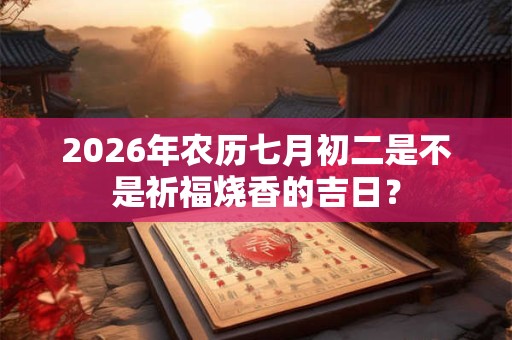 2026年农历七月初二是不是祈福烧香的吉日？
