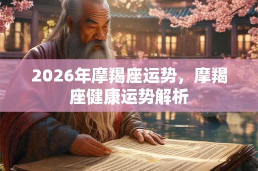 2026年摩羯座运势，摩羯座健康运势解析