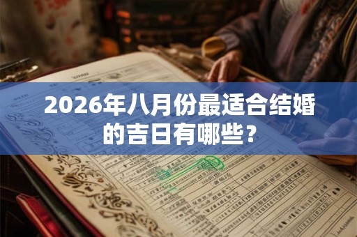 2026年八月份最适合结婚的吉日有哪些? 2026年八月份最适合结婚的吉日有哪些?