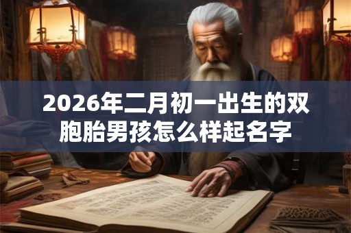 2026年二月初一出生的双胞胎男孩怎么样起名字