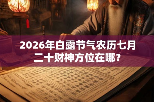 2026年白露节气农历七月二十财神方位在哪? 2026年白露节气农历七月二十财神方位在哪?