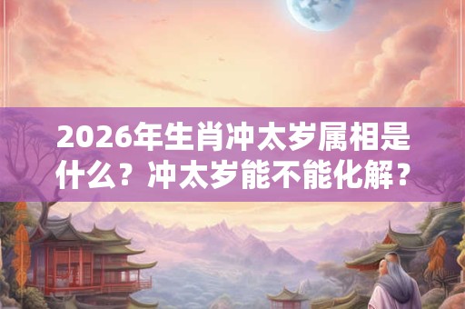 2026年生肖冲太岁属相是什么?冲太岁能不能化解? 2026年生肖冲太岁属相是什么?冲太岁能不能化解?