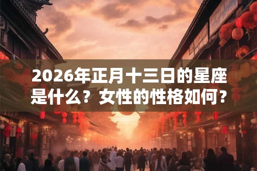 2026年正月十三日的星座是什么?女性的性格如何? 2026年正月十三日的星座是什么?女性的性格如何?