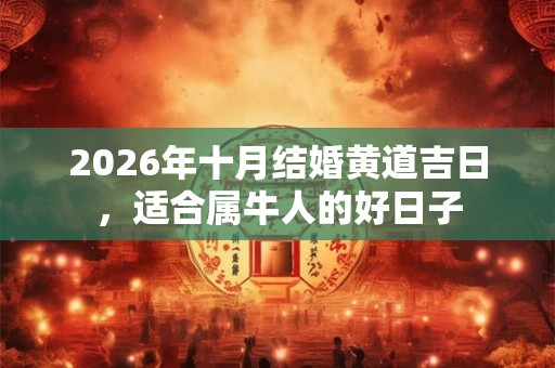 2026年十月结婚黄道吉日，适合属牛人的好日子