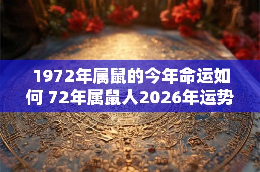 1972年属鼠的今年命运如何 72年属鼠人2026年运势怎么样 1972年属鼠的今年命运如何 72年属鼠人2026年运势怎么样