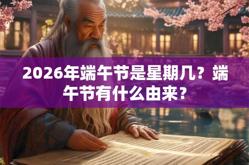 2026年端午节是星期几?端午节有什么由来? 2026年端午节是星期几?端午节有什么由来?