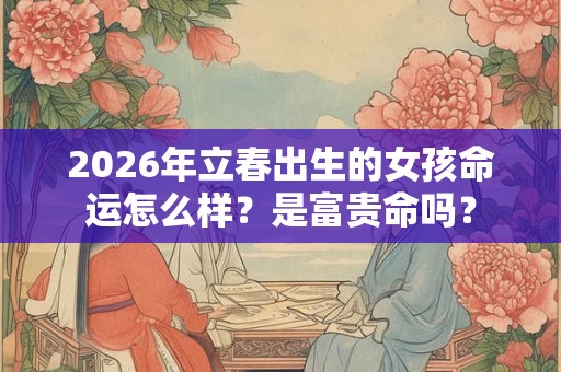 2026年立春出生的女孩命运怎么样？是富贵命吗？