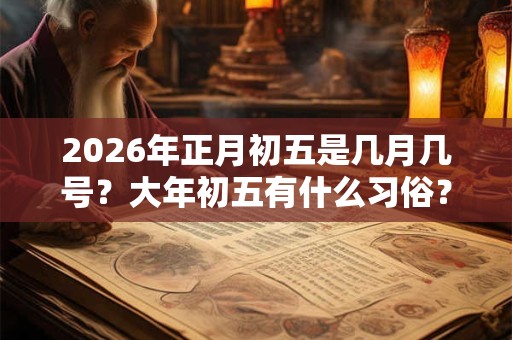 2026年正月初五是几月几号?大年初五有什么习俗? 2026年正月初五是几月几号?大年初五有什么习俗?