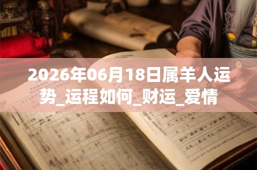 2026年06月18日属羊人运势_运程如何_财运_爱情