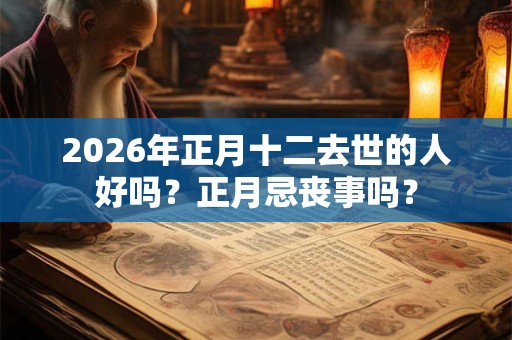2026年正月十二去世的人好吗？正月忌丧事吗？