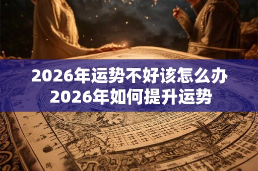 2026年运势不好该怎么办 2026年如何提升运势