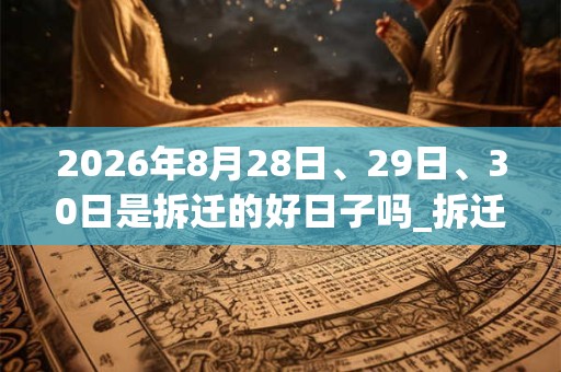 2026年8月28日、29日、30日是拆迁的好日子吗_拆迁可以吗