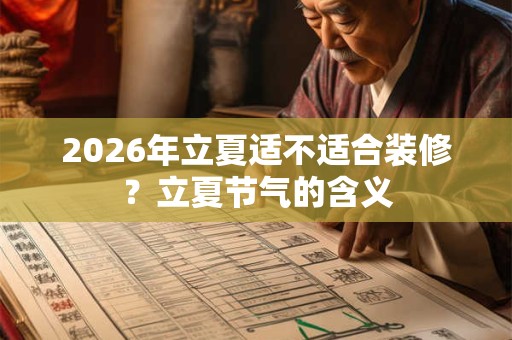 2026年立夏适不适合装修？立夏节气的含义