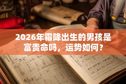 2026年霜降出生的男孩是富贵命吗,运势如何? 2026年霜降出生的男孩是富贵命吗,运势如何?