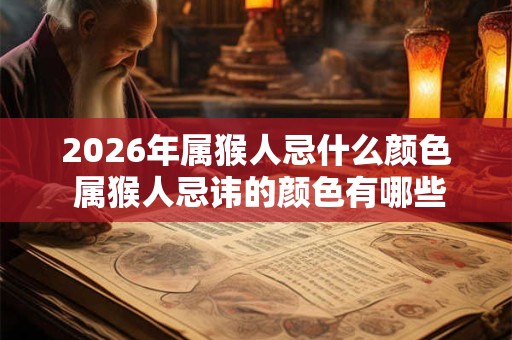 2026年属猴人忌什么颜色 属猴人忌讳的颜色有哪些
