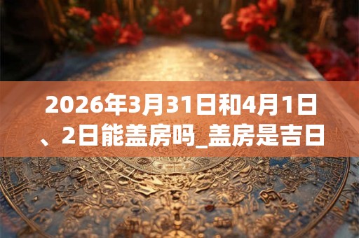 2026年3月31日和4月1日、2日能盖房吗_盖房是吉日吗