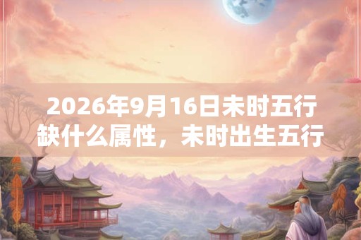2026年9月16日未时五行缺什么属性,未时出生五行缺什么 2026年9月16日未时五行缺什么属性,未时出生五行缺什么