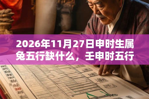2026年11月27日申时生属兔五行缺什么，壬申时五行缺什么