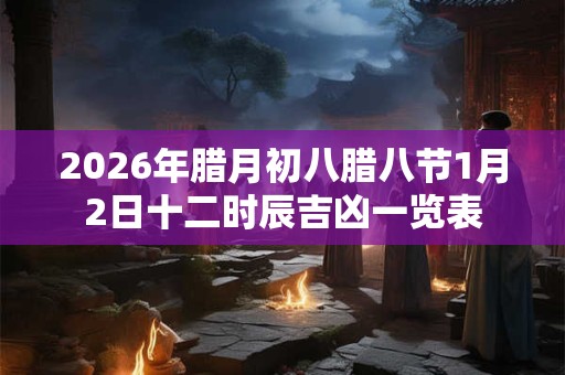 2026年腊月初八腊八节1月2日十二时辰吉凶一览表