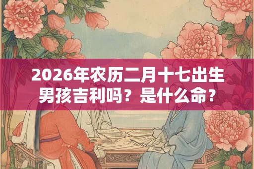 2026年农历二月十七出生男孩吉利吗?是什么命? 2026年农历二月十七出生男孩吉利吗?是什么命?